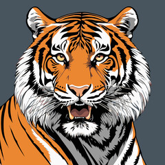 tiger head vector art for graphic design purposes