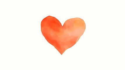 Obraz premium Watercolor Heart with Arrow Piercing Through, Symbolizing Love