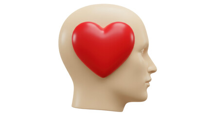 Isolated Head with Heart