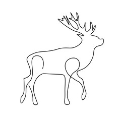 One Line Deer