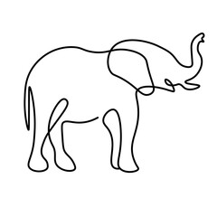 One Line Elefant