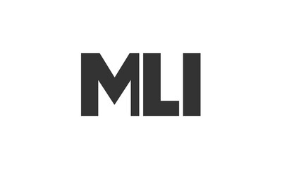 MLI logo design template with strong and modern bold text. Initial based vector logotype featuring simple and minimal typography. Trendy company identity.