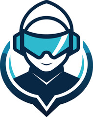 blue helmet on a white background