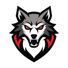 wolf head vector