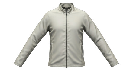 Isolated Gray Fleece Jacket