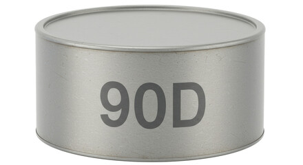 Isolated Can with 90D Label