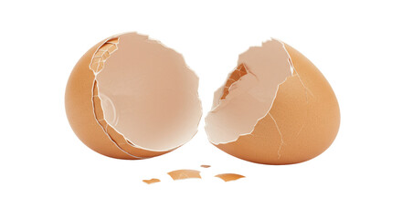 Isolated Broken Eggshell