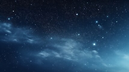 Fototapeta premium Night Sky Clouds and Distant Stars Shine Brightly
