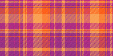 Vibrant orange and purple plaid pattern.  Perfect for textile designs, website backgrounds, or autumnal themed projects.
