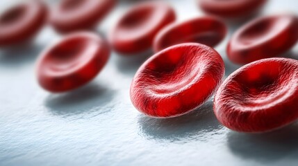 Microscopic Red Blood Cells on Surface (1)