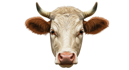 Isolated Cow Head