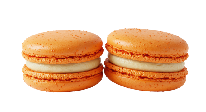Isolated Orange Macarons