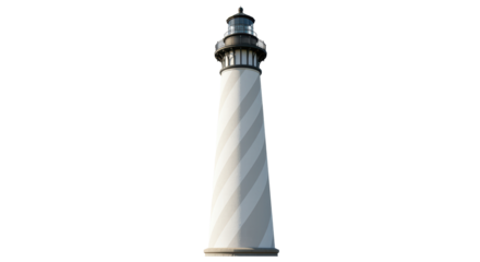 Isolated Cape Lookout Lighthouse