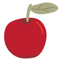 red apple vector illustration
