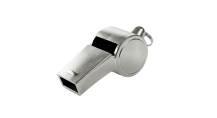 Isolated Silver Whistle