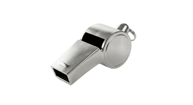 Isolated Silver Whistle
