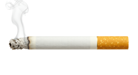 Isolated Smoking Cigarette