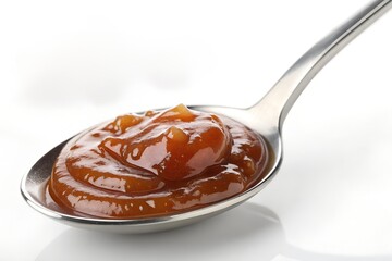 Fototapeta premium Luxurious Gourmet Jam Dripping on Spoon – 8K Food Photography
