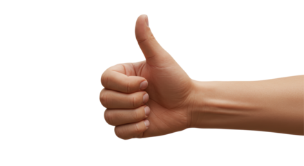 Isolated Thumbs Up Gesture