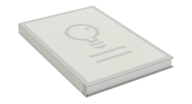 Isolated Notebook with Lightbulb Icon