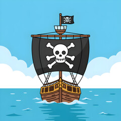 pirate with map ,nautical, pirate, sea ornaments isolated on transparent background	