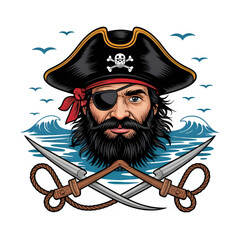 pirate with map ,nautical, pirate, sea ornaments isolated on transparent background	