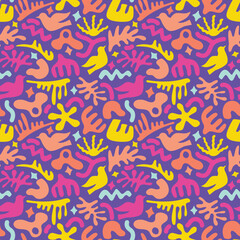 Abstract colorful pattern with vibrant shapes