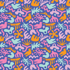 Abstract colorful pattern with vibrant shapes