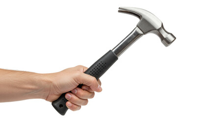 Isolated Hand Holding Hammer