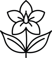 vector black and white amaryllis flower