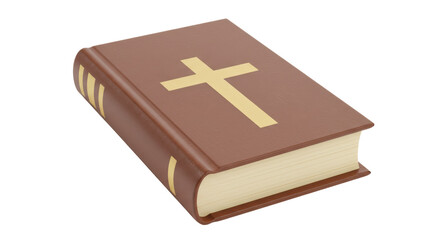Isolated Bible with a Cross