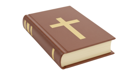 Isolated Bible with a Cross