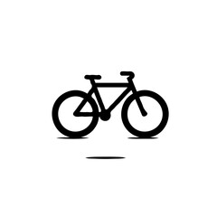 Fototapeta premium Minimalist Bicycle Icon in Black and White 