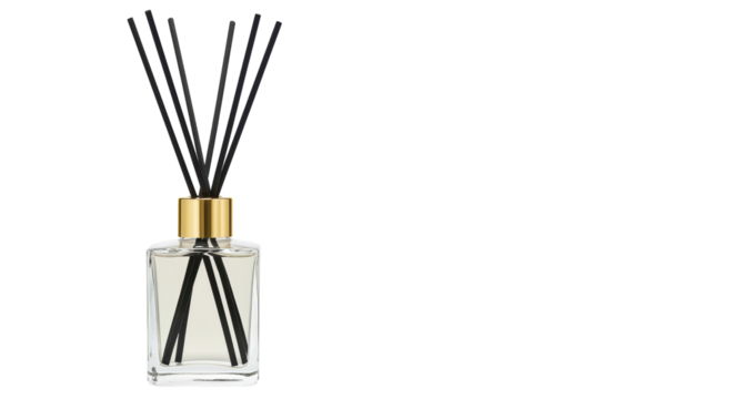 Isolated Reed Diffuser in Glass Bottle