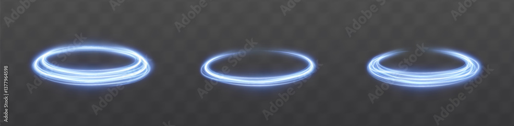 Aufkleber dynamic swirl of light and energy with a futuristic design. featuring circular neon traces, glowing 