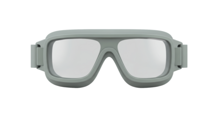 Isolated Gray Safety Goggles
