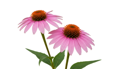 Isolated Purple Coneflower Flowers