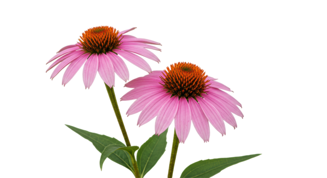 Isolated Purple Coneflower Flowers