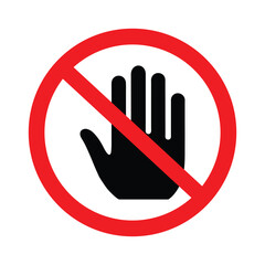 Prohibiting Touch: No-Contact Sign