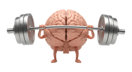 Isolated Brain Lifting Weights
