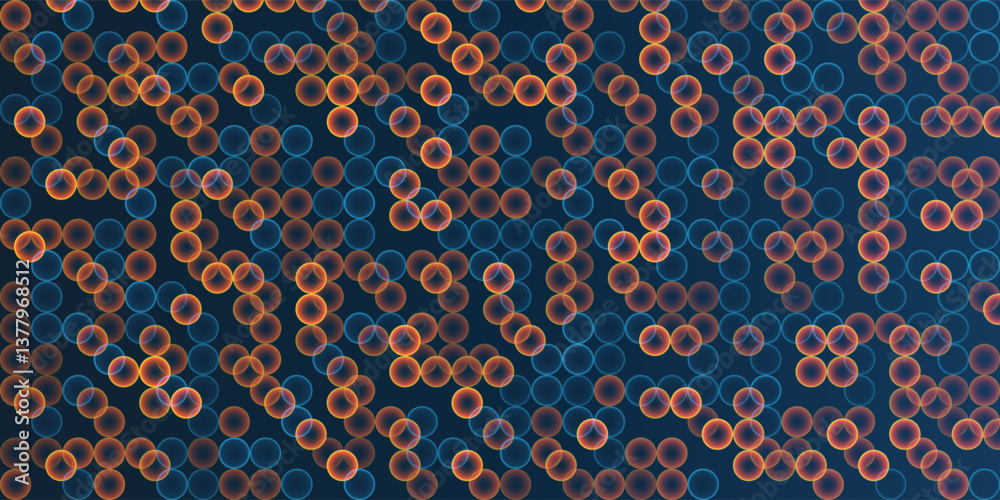Wall mural abstract partially faded spotted pattern, small circular gradient shapes, spots of random sizes and 