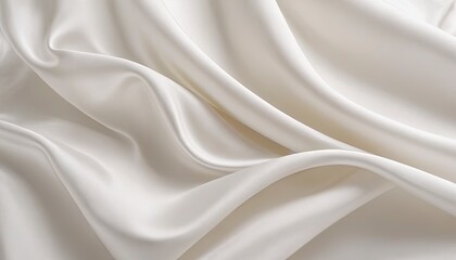 Fototapeta premium Lustrous Silk: A close-up captures the exquisite beauty of flowing, shimmering silk, showcasing its luxurious texture and delicate folds in a soft, ethereal light.