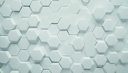 Naklejka premium Hexagon Pattern: An abstract, textured composition showcases a repeating pattern of raised hexagon tiles, creating a modern, visually stimulating surface.
