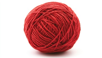 Single red ball of yarn
