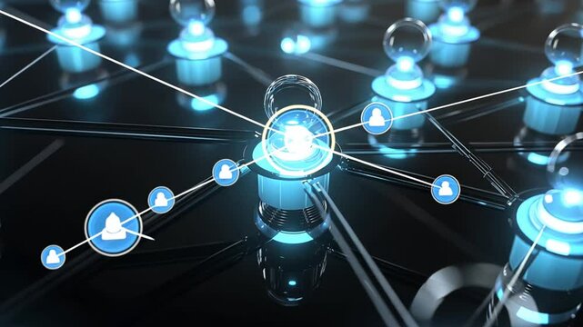 Global Network Connection: Futuristic Digital Hub