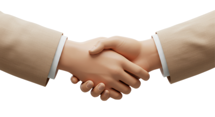 Isolated Business Handshake for Partnership