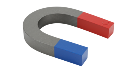Isolated Horseshoe Magnet Magnetic Field Science and Education