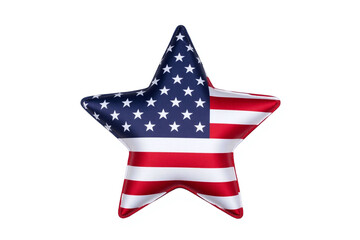 star shaped american flag on a white background