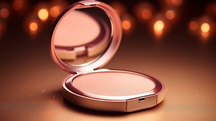 A photo of a soft-focus highlighter compact.