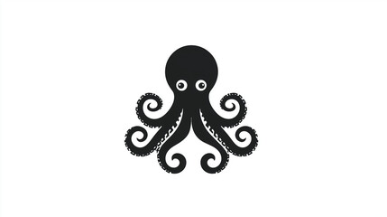 Octopus illustration white background 